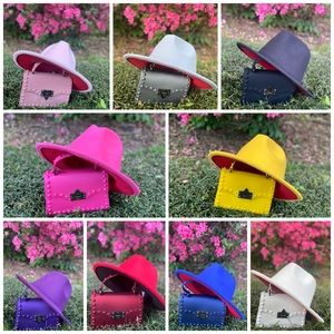 Fedora hat and purse sets